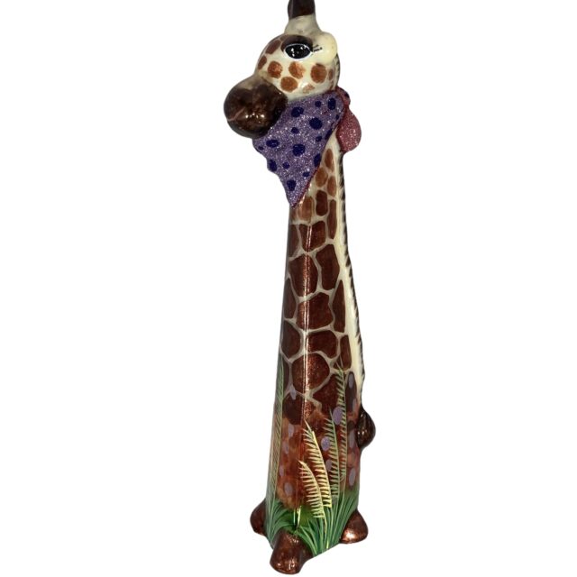 giraf pillar, Christmas ornament, glass, Africa