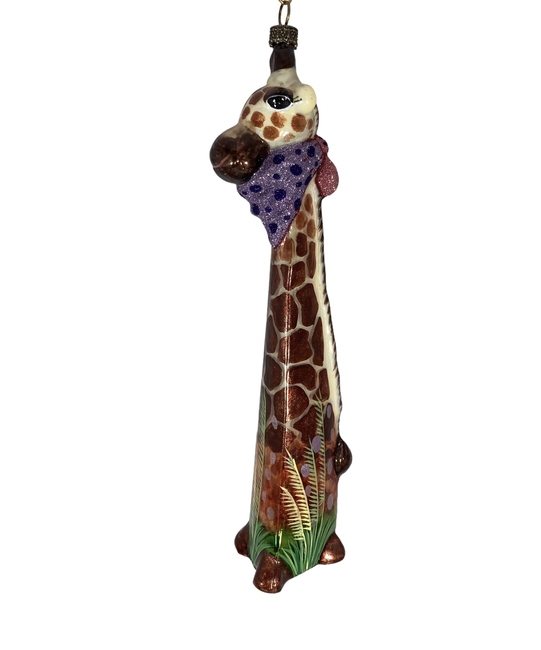 giraf pillar, Christmas ornament, glass, Africa