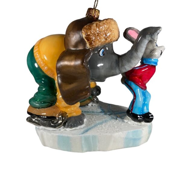 elephant iceskating , christmas