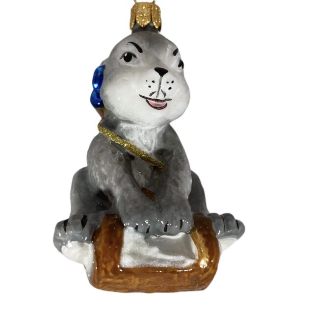 rabbit on sleigh, christmas