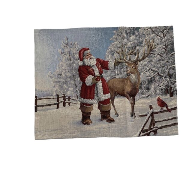 place mate - Santa with deer