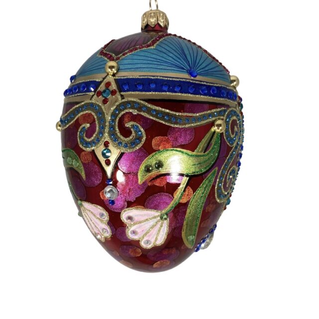 faberge style purple egg 4782