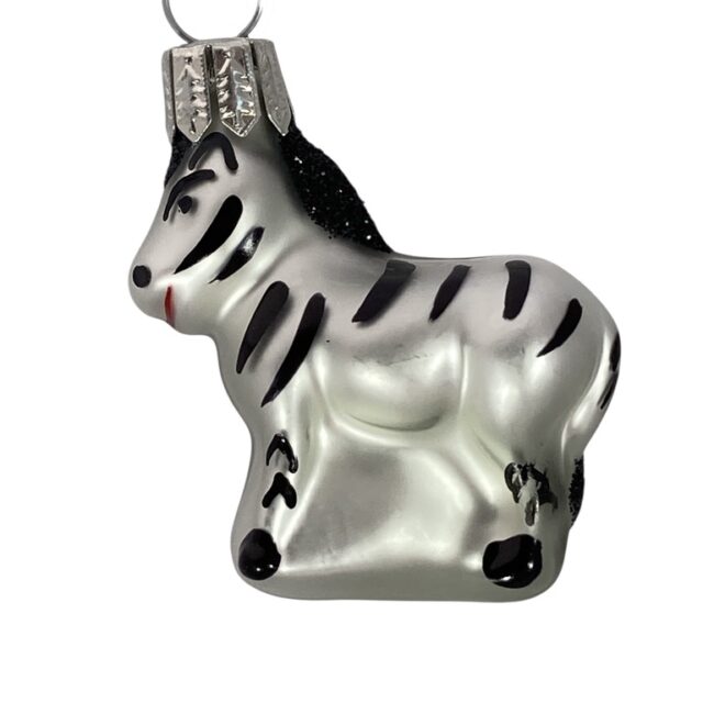 mini ornament, glass ornament, christmas, kerst, animal, dier, christmastree, kerstboom imagine this little zebra just on the tips of your christmastree branches