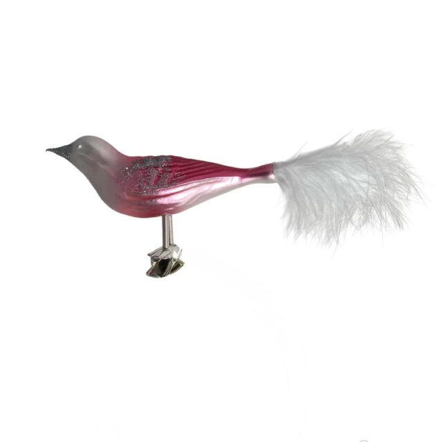 Pink bird, a bird with a flash, animal, dier, roze vogel, kerstboom, kerstdecoatie, christmasdecoration, christmastree