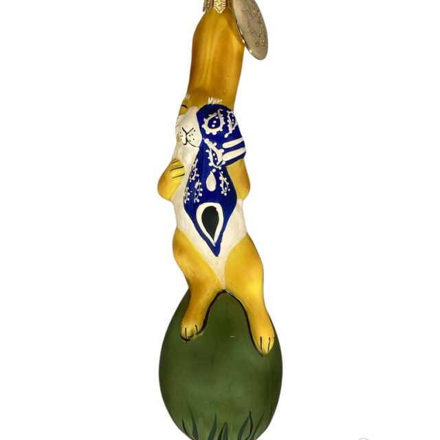 vaillancourt, bunny on an egg, koijn op ei, animal, dier, christmastoys, kerstdecoraties, glassornaments, kerstboom, christmastree