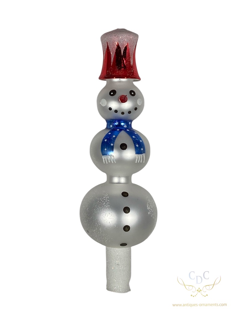 Snowman treetopper, sneeuwman piek, chirtmas, kerst, christmasdecoration, glassornaments, kerstversiering, piek, kerstboom, christmas tree