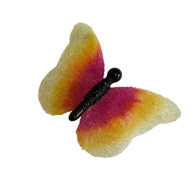 pink/yellow butterfly butterfly, vlinder, papilion, , animal,kingdom, christmas decoration, easter decoration, christmastree, santa claus, Xmastoys, history, evolution, decofun