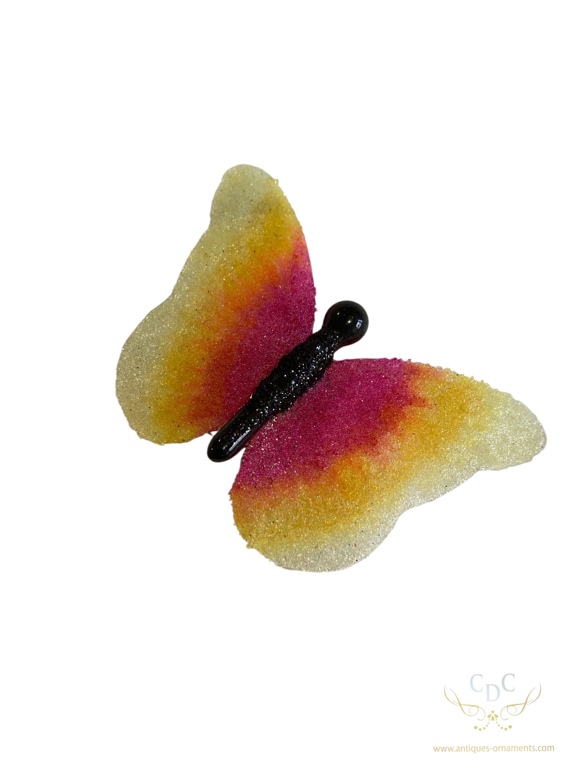 pink/yellow butterfly butterfly, vlinder, papilion, , animal,kingdom, christmas decoration, easter decoration, christmastree, santa claus, Xmastoys, history, evolution, decofun