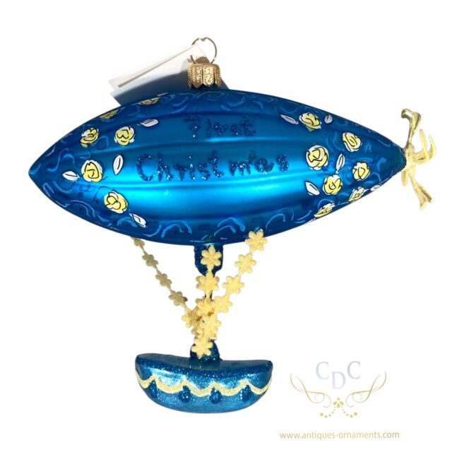 5544 Baby : blue zeppelin Blue zeppelin, baby's first christmas ornament to remember, to cherish and to love, a keepsake for your christmastree to you. can leater pass on to the child for his personal tree