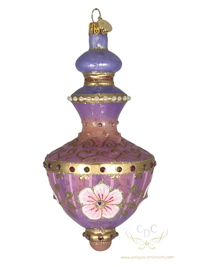 5504 perfume bottle lilac/purple Bedazzled glassornament made by the best european artists. A moment of tranquility i n your christmas decor A perfume bottle to cherish