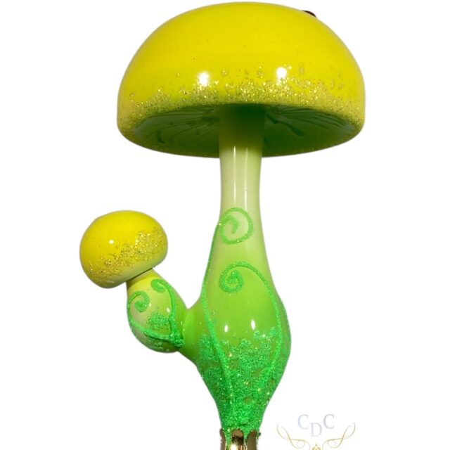 Yellow mushroom with ladybug a real treat for you a must have for your christmas decor
