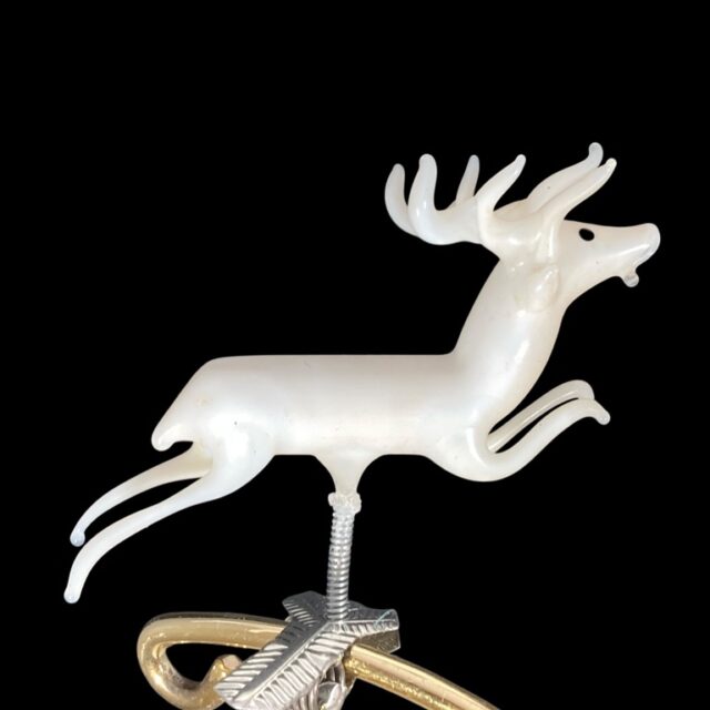 Glass deer on a clip, astonhising work of art for your christmastree