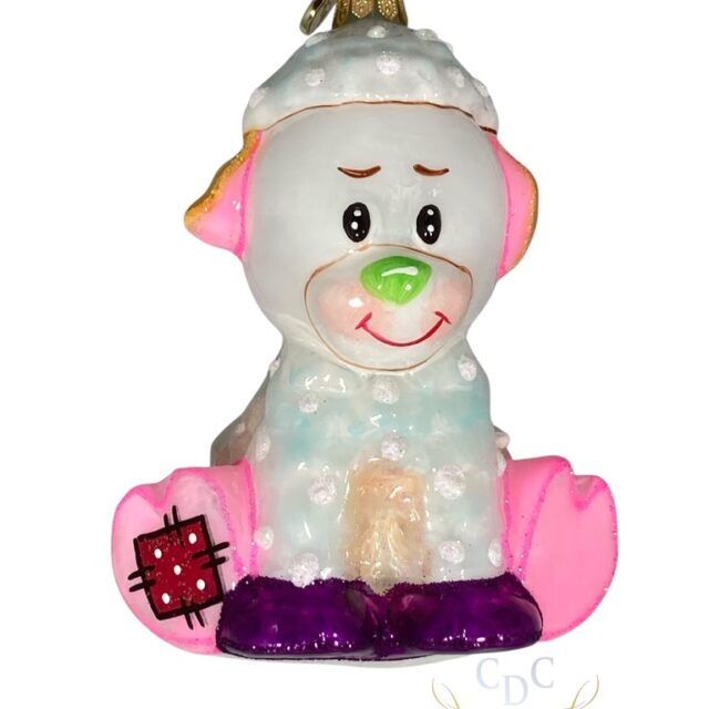 5506 Sheep : stuffed animal this christmasornaments depicts a stuffed animal representing a sheep, do you have sheep in your christmastree ?