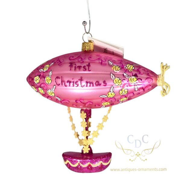 5545 baby : pink zeppelin Blue zeppelin, baby's first christmas ornament to remember, to cherish and to love, a keepsake for your christmastree to you. can leater pass on to the child for his personal tree