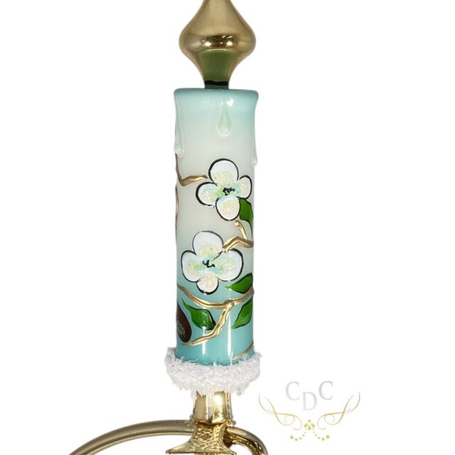 5542 Candle with cardinal deco